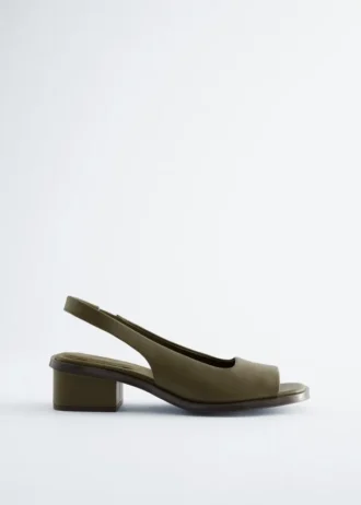 Nappa Leather Slingback Sandals