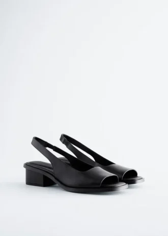 Nappa Leather Slingback Sandals