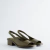 Nappa Leather Slingback Sandals