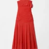 One-Shoulder Chiffon Maxi Dress