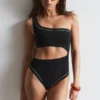 One-Shoulder Cut-Out Swimsuit