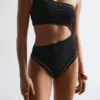 One-Shoulder Cut-Out Swimsuit