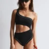 One-Shoulder Cut-Out Swimsuit