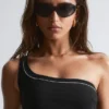 One-Shoulder Cut-Out Swimsuit