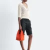 Open-Knit Polo Top