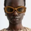 Oval Cat-Eye Sunglasses