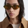 Oval-Frame Sunglasses