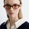 Oval-Frame Sunglasses