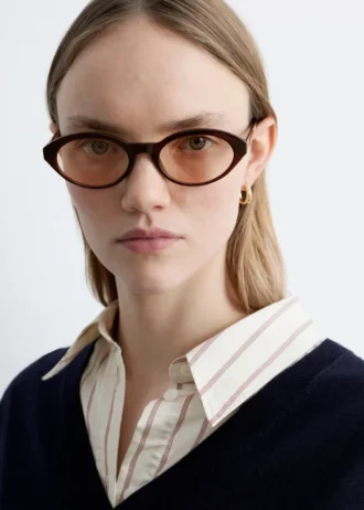 Oval-Frame Sunglasses