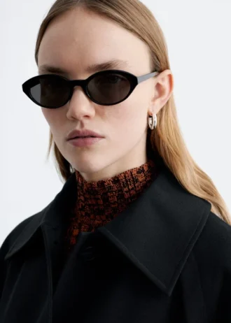 Oval-Frame Sunglasses