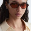 Oval-Frame Sunglasses