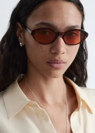 Oval-Frame Sunglasses