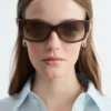 Oval-Frame Sunglasses
