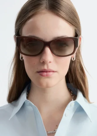 Oval-Frame Sunglasses