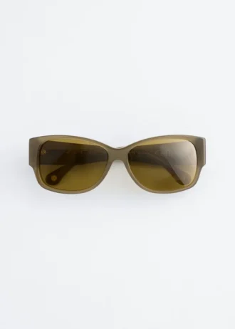 Oval-Frame Sunglasses