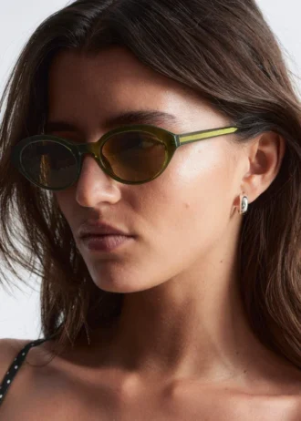 Oval-Frame Sunglasses
