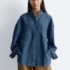 Oversized Denim Blouse