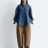 Oversized Denim Blouse