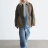 Oversized Drawstring Utility Jacket