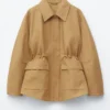 Oversized Drawstring Utility Jacket