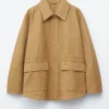Oversized Drawstring Utility Jacket