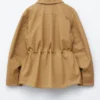 Oversized Drawstring Utility Jacket