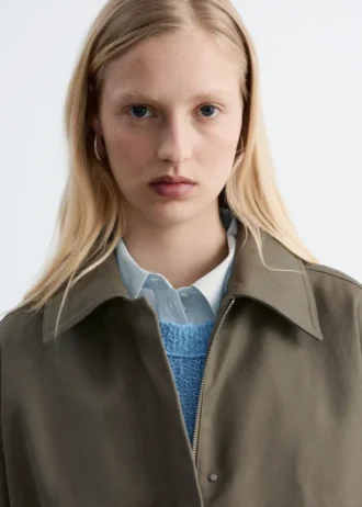 Oversized Drawstring Utility Jacket