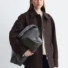 Oversized Drawstring Utility Jacket
