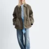 Oversized Drawstring Utility Jacket