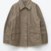 Oversized Drawstring Utility Jacket