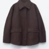 Oversized Drawstring Utility Jacket