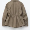 Oversized Drawstring Utility Jacket