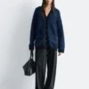 Oversized Mohair-Blend Cardigan