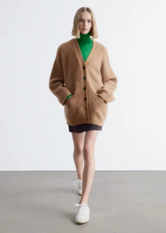 Oversized Mohair-Blend Cardigan