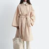 Oversized Pinstripe Trench Coat