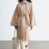 Oversized Pinstripe Trench Coat
