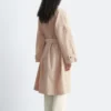 Oversized Pinstripe Trench Coat