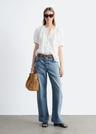 Oversized Puff-Sleeve Blouse
