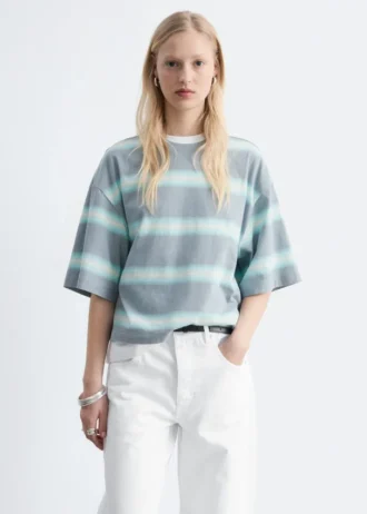 Oversized Striped Cotton T-Shirt