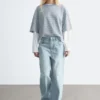 Oversized Striped Cotton T-Shirt