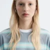 Oversized Striped Cotton T-Shirt