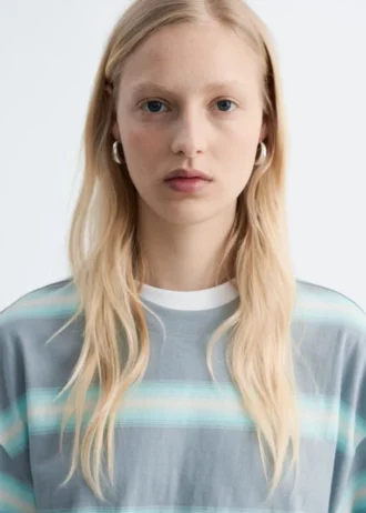Oversized Striped Cotton T-Shirt