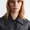Patch-Pocket Leather Jacket
