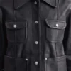 Patch-Pocket Leather Jacket