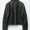 Patch-Pocket Leather Jacket