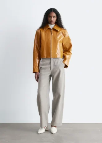 Patent Leather Biker Jacket