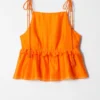 Peplum-Frill Strap Top
