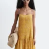 Pleated Bodice Maxi Dress