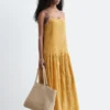 Pleated Bodice Maxi Dress