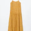 Pleated Bodice Maxi Dress
